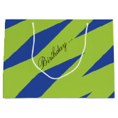 ブルー&グリーン抱き枕 ラージペーパーバッグ (正面)