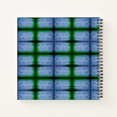 ブルー&グリーン抽象芸術 ノートブック (裏面)