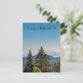 ブルー&グリーン自然山景色の森 ポストカード (スタンド正面)