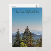 ブルー&グリーン自然山景色の森 ポストカード (正面/裏面)