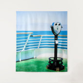 ブルー&グリーン観光客双眼鏡 タペストリー (正面)