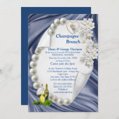 ブルー，グリーン，アイボリー,金ゴールドSiウェディングシャワー招待状 招待状 (正面/裏面)