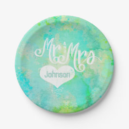 ブルー・グリーン・ウォーター・カラー・スタイル ペーパーボウル