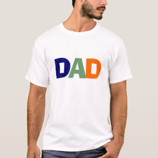 ブルー・グリーン・オレンジのダッドシャツ Tシャツ