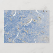 ブルー&グレイ大理石モノグラメドのリハーサルディナー エンクロージャーカード (裏面)