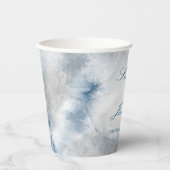 ブルー&グレーウィンターウォーターカ結婚ラーズ紙カップ 紙コップ (正面)