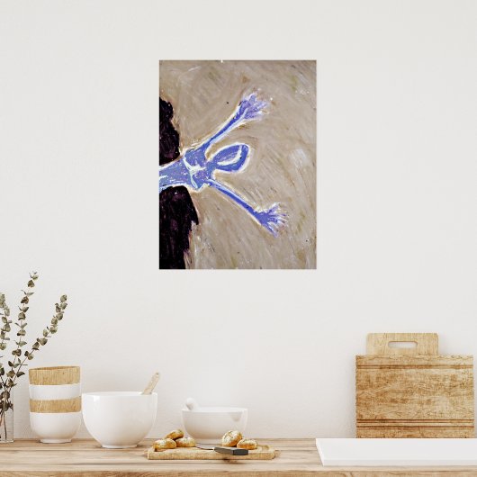 ブルー |グレー ポスター (キッチン)