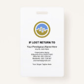 ブルー・グローバル・ウェーブ・プレススタッフ写真記者 バッジ (裏面)