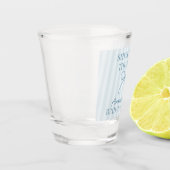 ブルー コケッテ ボウ パステル ノット ブライダル シャワー フェイバー ショットグラス (左)