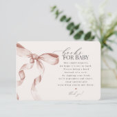 ブルー コケッテ ボウ ブックス フォー ベイビー 招待状挿入 エンクロージャーカード (スタンド正面)