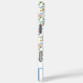 ブルー コケットボウズ フラワーズ モノグラム Case-Mate iPhoneケース (裏面 / 右)