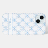 ブルー コケット ウォーターカラー リボン Case-Mate iPhoneケース (裏面 (横))
