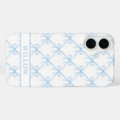 ブルー コケット ウォーターカラー リボン Case-Mate iPhoneケース (裏面 (横))