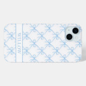 ブルー コケット ウォーターカラー リボン Case-Mate iPhoneケース (裏面 (横))