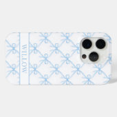 ブルー コケット ウォーターカラー リボン Case-Mate iPhoneケース (裏面 (横))