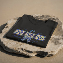ブルー コケット ギンガム ボウ XOXO バレンタインデー Tシャツ