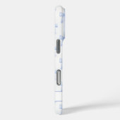 ブルー コケット ボウ ストライプ モノグラム Case-Mate iPhoneケース (裏面 / 右)