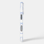 ブルー コケット ボウ モノグラム Case-Mate iPhoneケース (裏面 / 右)