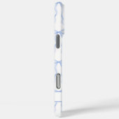 ブルー コケット リボン モノグラム Case-Mate iPhoneケース (裏面 / 右)