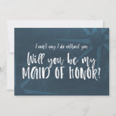 ブルー·コンパ航海のスが私のメイド・オブ・オーナー(花嫁付き添い人) 招待状 (正面)