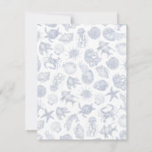 ブルー・コースト・ウェディング・レスポンス・カード 出欠カード (裏面)