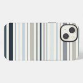 ブルー コースト ストライプ iPhoneケース (裏面横)