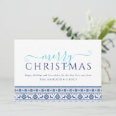 ブルー・コーポレート・クリスマス ロゴ シーズンカード (スタンド正面)