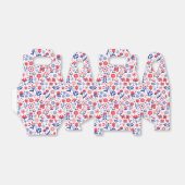 ブルー&コーラルフローラルパターン フェイバーボックス (折り畳みなし)