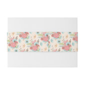 ブルー&コーラルフローラ結婚ズベリーバンド 招待状ベリーバンド (裏面例)