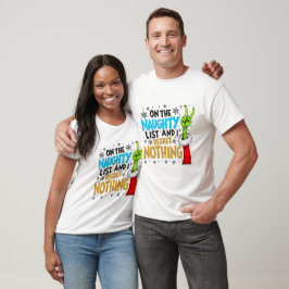 ブルー&ゴールドのナウティリストのクリスマス生物デザイン Tシャツ