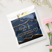 ブルー&ゴールド輝くアゲート大理石21歳の誕生日 フェイバーバッグ (封をした状態)