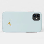 ブルー&ゴールド モダン ミニマル iPhoneケース Case-Mate iPhoneケース (裏面(横))