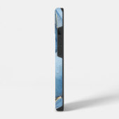 ブルー ゴールド 大理石 パターン iPhone/Android ケース (左側面)