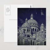 ブルー サクレ・クール パリ ヨーロッパ 旅行 ポストカード (正面/裏面)