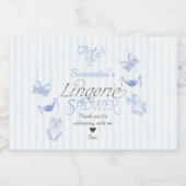 ブルー サムシング プレッピー ラ lace 下着 ブライダル シャワー スパークリングワインラベル (シングルラベル)