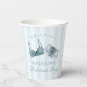 ブルー サムシング ランジェリー シャワー バチェロレッテ ウェディング 紙コップ (裏面)