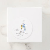 ブルー サンクス ペタル & プロセッコ ブライダル シャワー フェイバータグ (インサイチュ)