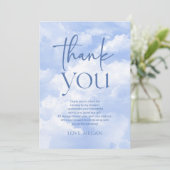 ブルー・ザ・ブライド・イズ・オン・クラウド・ナイン・ブライズシャワー サンキューカード (スタンド正面)