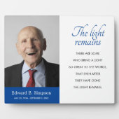 ブルー・ザ・ライトアネス・葬祭記念詩写真 フォトプラーク (正面)