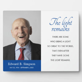 ブルー・ザ・ライトアネス・葬祭記念詩写真 フォトプラーク