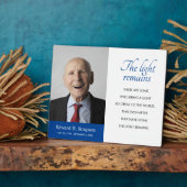 ブルー・ザ・ライトアネス・葬祭記念詩写真 フォトプラーク (側面)