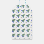 ブルー シノワズリー クリスマス ギフト タグ (裏面)