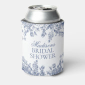 ブルー シノワズリー ヴィンテージ フラワーブライダルシャワー 缶クーラー (缶裏面)