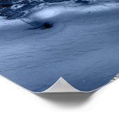 ブルー&シルバーアゲート縁どバー(ユダヤ教の)バル・ミツバーへようこそ ポスター (角)