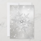 ブルー&シルバークリスタルスノーフレーククリスマスパーティー 招待状 (裏面)