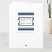 ブルー&シルバーグリッター退職 カード (裏面)