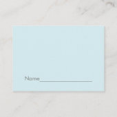 ブルー&シルバースノーフレーク大きいママのお腹 プレイスカード (裏面)