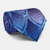 ブルー&シルバースパークルスドラゴンはかりで測 ネクタイ (ロール)