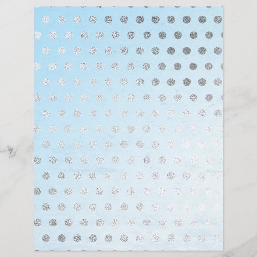 ブルー&シルバースポッテッドスクラップブック紙 (正面)