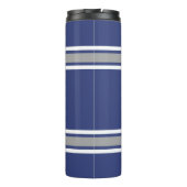 ブルー&シルバースポーツジャージー名前をカスタムする番号 タンブラー (裏面)